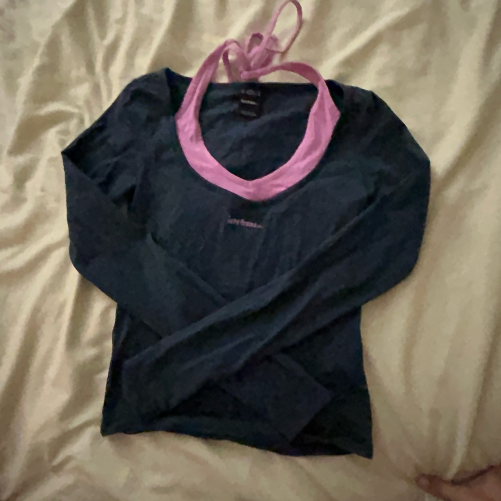 Ed Hardy Long Sleeve Top - Blue and Pink